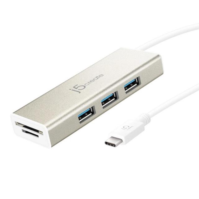 USB 3.1 Type-C 3-Port HUB, J5-JCH347 