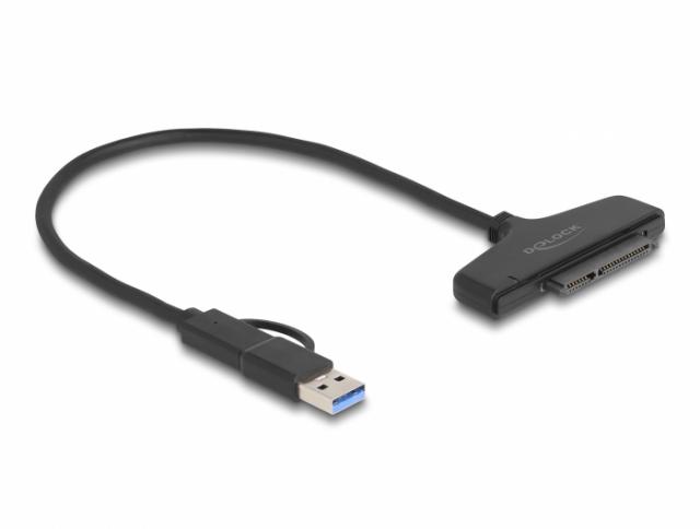 Конвертор Delock, USB-C / USB-A - SATA 6 Gb/s 