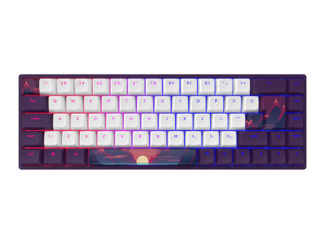 Геймърскa механична клавиатура Dark Project 68 Sunrise RGB 60% - G3MS Sapphire Switches, PBT 