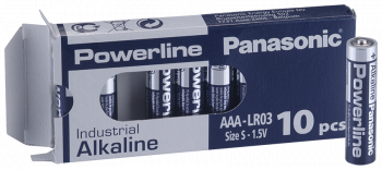  Alkaline Battery LR03 1,5V AAA  10pk  INDUSTRIAL Powerline  PANASONIC