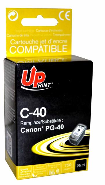 Ink cartridge UPRINT PG-40XL CANON, Black 