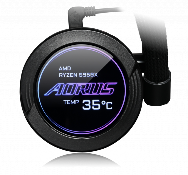 CPU Cooler Gigabyte AORUS WATERFORCE X 360, LCD Display, RGB Fusion 