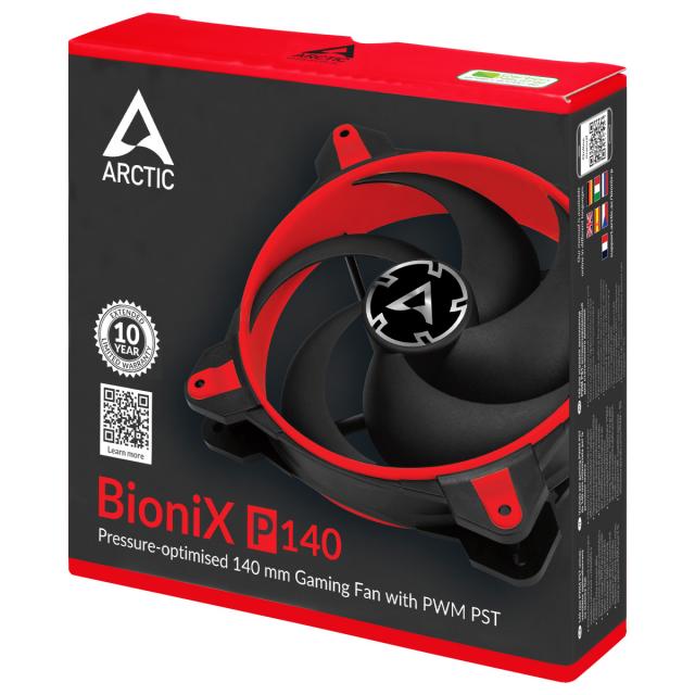 Fan ARCTIC BioniX P140 Red , 4 pin, 140 mm 