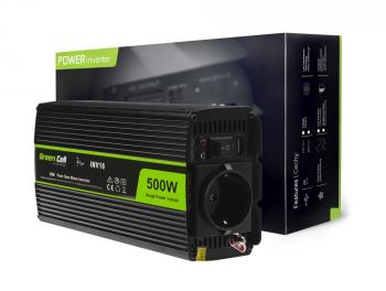 Inverter 12/220 V  DC/AC 500W/1000W  Pure sine wave GREEN CELL