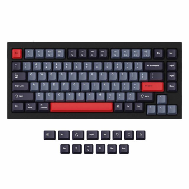 Капачки за механична клавиатура Keychron Dolch Red 96-Keycap Set PBT Dye-Sub US Layout 