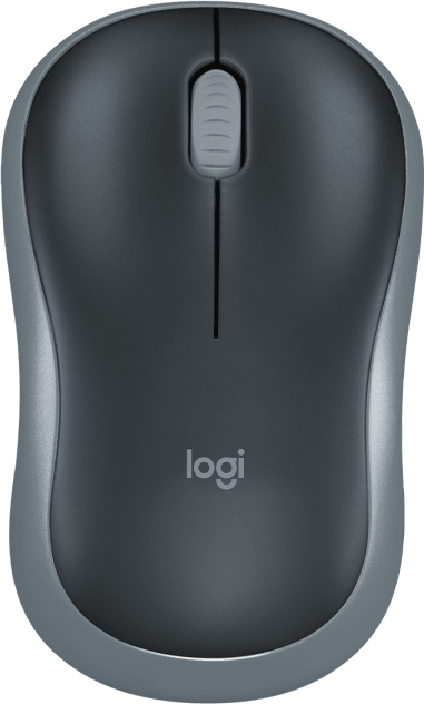 Безжична оптична мишка LOGITECH M185, USB, Сив/Черен 