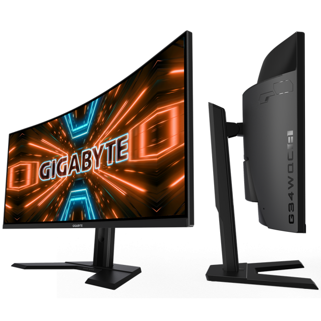 Геймърски Монитор Gigabyte G34WQC-A-EK, 34" VA 4K,UWQHD,Curved 1500R, HDR, 144Hz, 1ms 