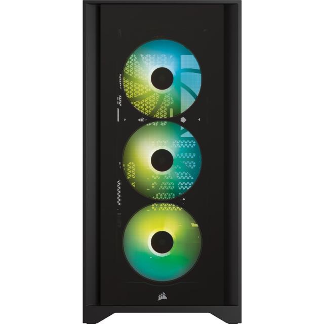 Кутия Corsair iCUE 4000X RGB Mid Tower, Tempered Glass, Черна 