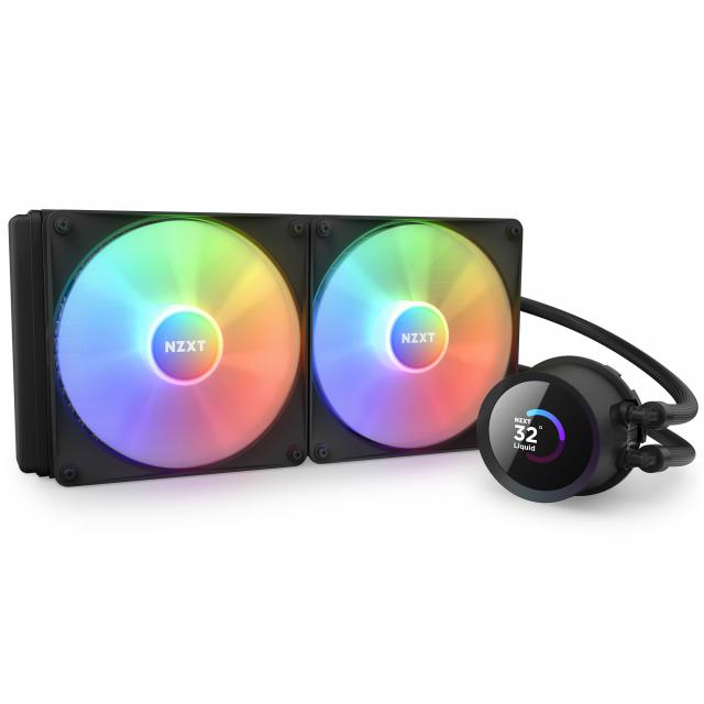 AIO Liquid Cooler NZXT Kraken 280 RGB Black, LCD Display 