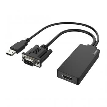 Hama Video Adapter, VGA+USB Plug - HDMI™ Socket, Full HD 1080p