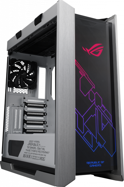 Кутия ASUS ROG Strix Helios White Edition, ATX/EATX, Mid Tower, Aura Sync RGB 