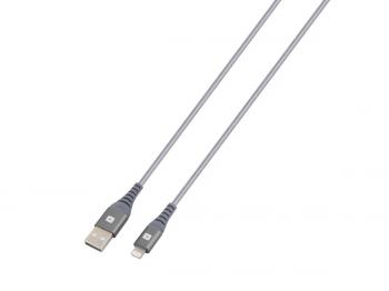 Skross USB-A to Lightning Cable, Metal Braiding, 1.2 m, Grey