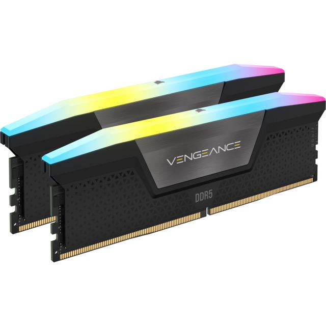Memory Corsair Vengeance Black RGB 32GB(2x16GB) DDR5 PC5-41600 5200MHz CL40 CMH32GX5M2B5200C40 
