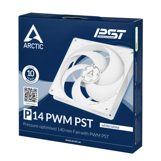 Fan ARCTIC P14 PWM PST White/White 