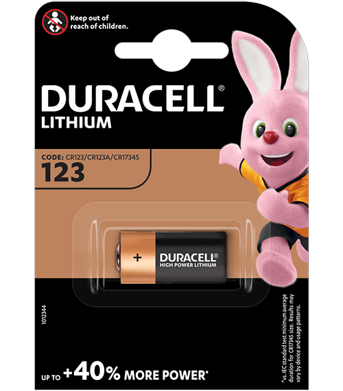 Батерия литиева Фото DURACELL CR-123 3V 