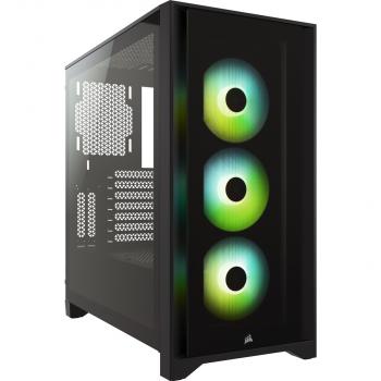 Кутия Corsair iCUE 4000X RGB Mid Tower, Tempered Glass, Черна