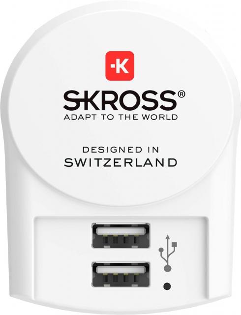 Skross Euro USB Charger 1.302421, 2 x USB-A, 2.4A 