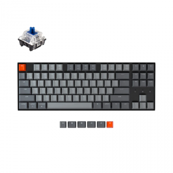 Mechanical Keyboard Keychron K8 TKL, Hot-Swappable Gateron Optical Blue Switch RGB Backlight