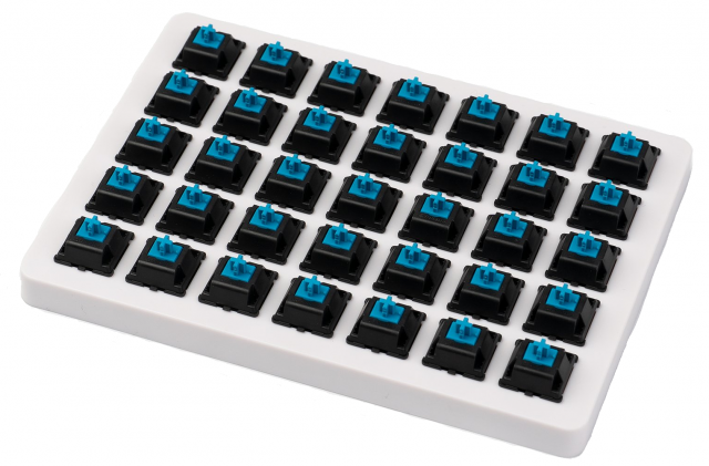 Суичове за механична клавиатура Keychron Cherry MX, Blue, Switch Set 35 броя 