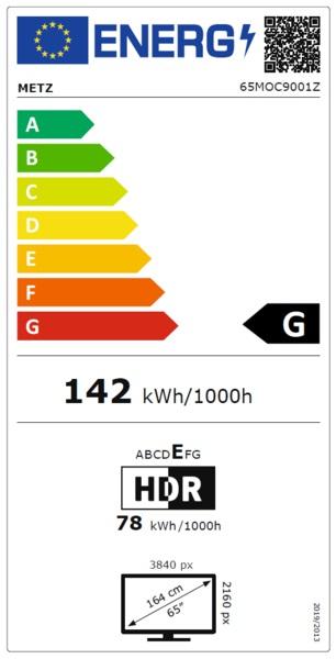 METZ LED TV 65MOC9001Z, 65"(164 см), OLED, Smart TV, Android 10.0, 4K 