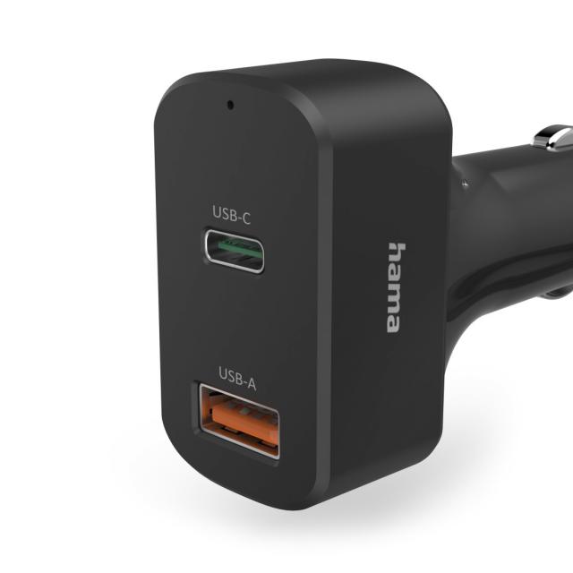 Зарядно за лаптоп за кола HAMA, USB-C, (PD), 5-20 V/ 65 W, 200018 