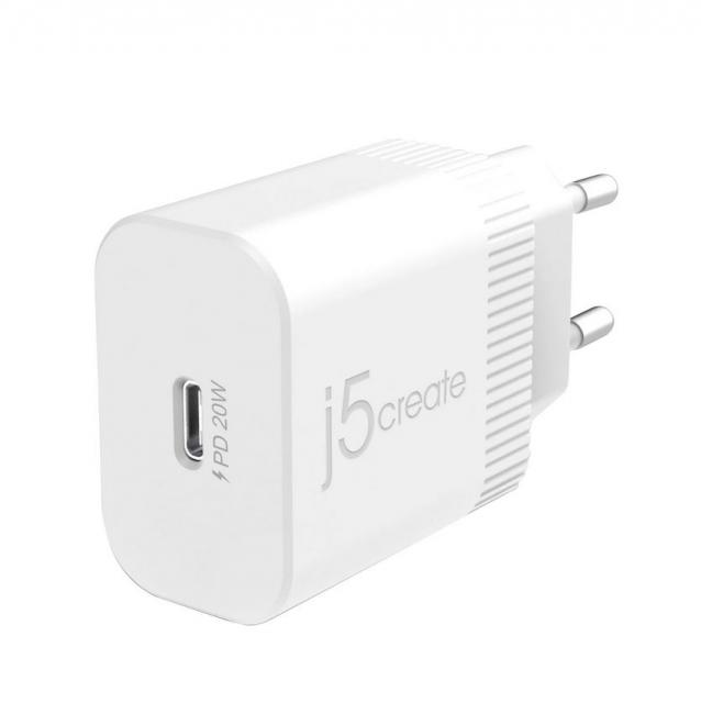 Мрежово зарядно j5create JUP1420, 20W PD, USB-C 