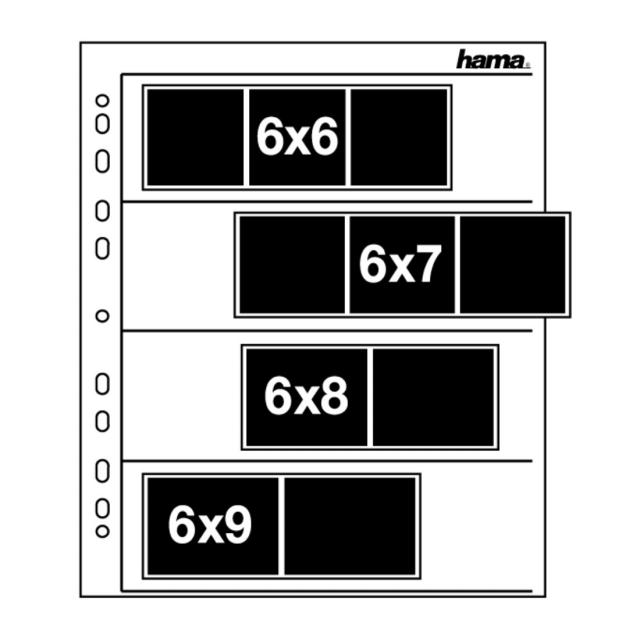 File for Negatives HAMA 02259, 6 x 7 cm, 100 sheets 