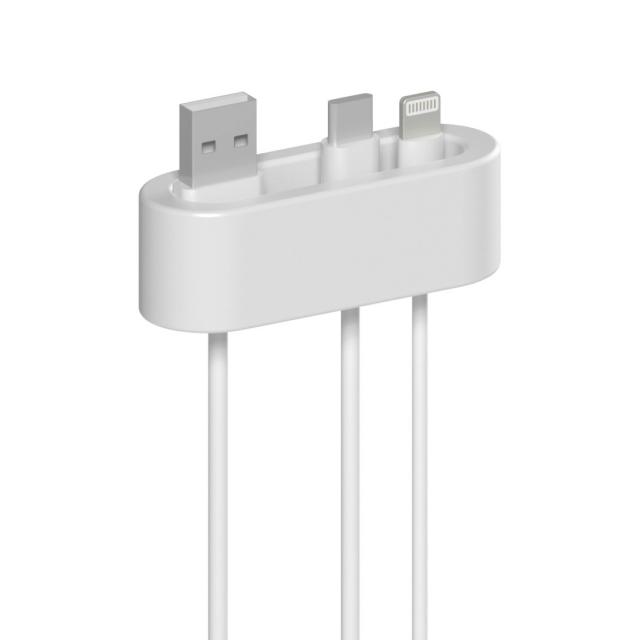 Hama Cable Holder, Self-Adhesive, 2 Pcs., white 