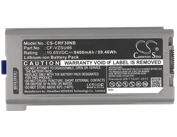 Laptop Battery for Panasonic Toughbook CF-30, CF-31, CF-53  CF-VZSU46   10,65V 8400mAh CAMERON SINO