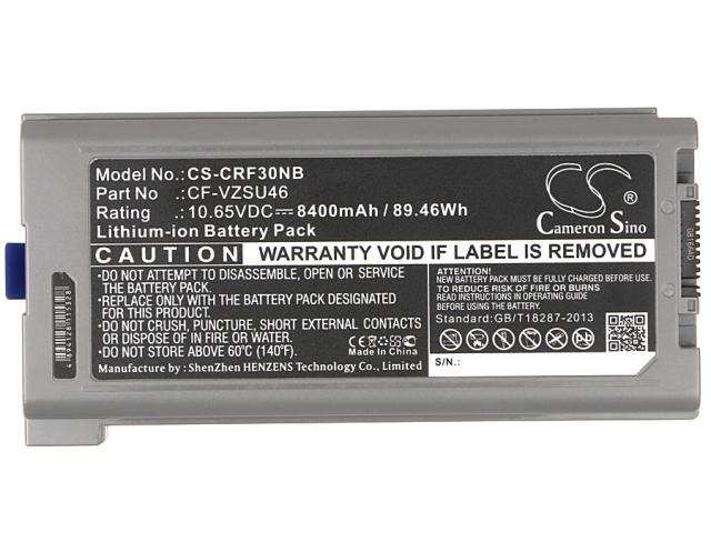 Laptop Battery for Panasonic Toughbook CF-30, CF-31, CF-53  CF-VZSU46   10,65V 8400mAh CAMERON SINO 