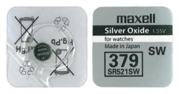 Button battery MAXELL SR521 Silver SW / AG0 / 379 / 1.55V