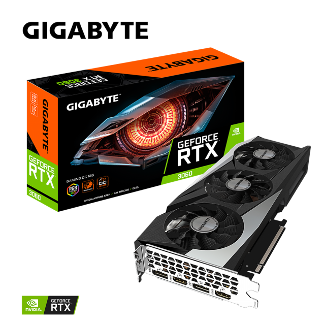 Graphic card GIGABYTE RTX 3060 GAMING OC 12GB GDDR6 