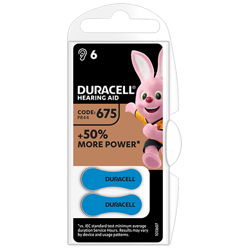 Zink Air battery DURACELL ZA675 6pcs. button for Hearing aids 