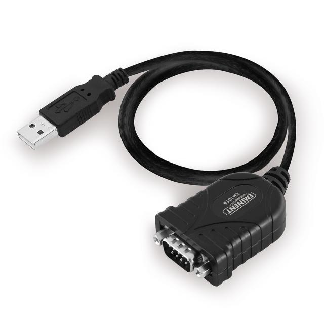 Конвертор Ewent USB -  RS232 9 пин мъжко, Черен 