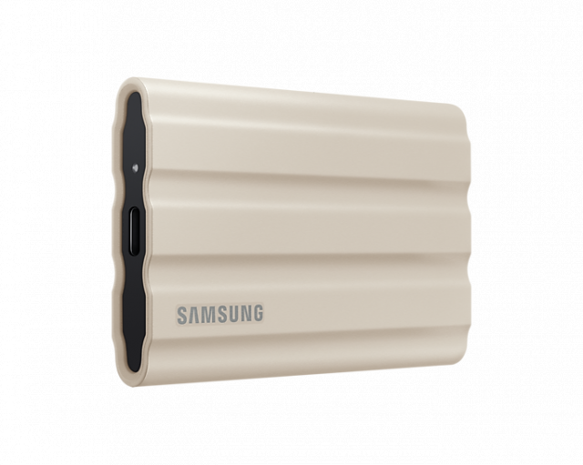 Външен SSD Samsung T7 Shield, 2TB USB-C, Бежов 