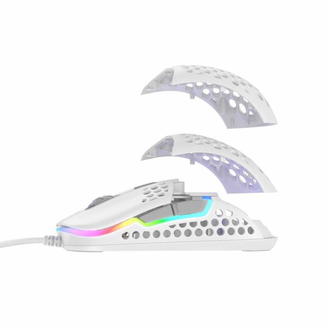 Геймърска мишка Xtrfy M42 White, RGB, Бял 