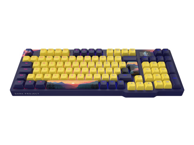 Геймърскa механична клавиатура Dark Project 98A Sunset RGB  - G3MS Sapphire Switches, PBT 