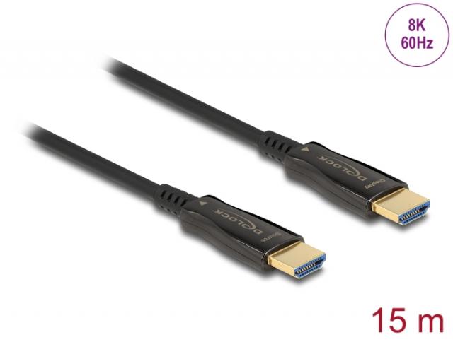 Оптичен кабел Delock, HDMI 8K, 60 Hz, 15 m 