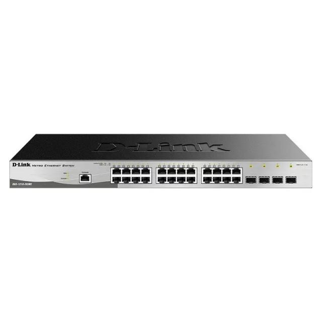 Суич D-Link DGS-1210-28, 24x 1G, 4x 1G SFP, Управляем, Монтаж в шкаф 