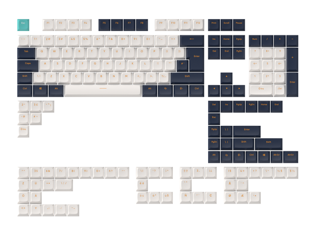 Keycaps Dark Project - Navy Blue ANSI & ISO 