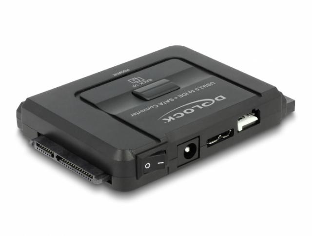 Конвертор Delock, USB 5 Gbps - SATA 6 Gb/s / IDE 40 pin / IDE 44 pin, backup функция 