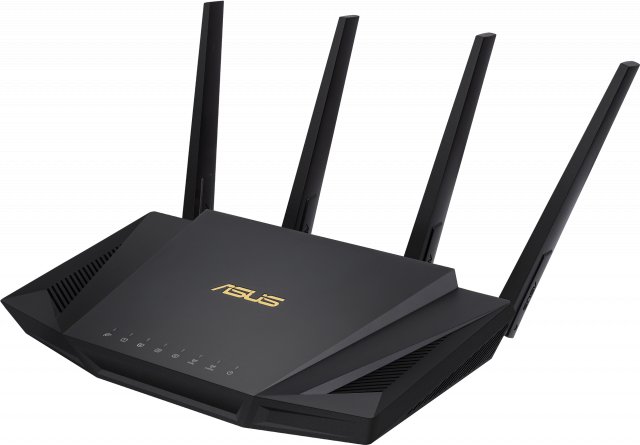 Безжичен рутер ASUS RT-AX58U V2, AX3000 Dual Band WiFi 6 (802.11ax), MU-MIMO, IPv6, OFDMA, AiMesh, AiProtection Pro, 2402 Mbps 