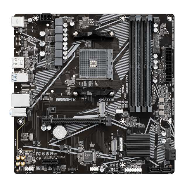 Motherboard GIGABYTE B550M K 4 x DDR4 