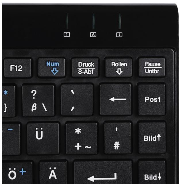 Hama "SL720" Slimline Mini-Keyboard, black 