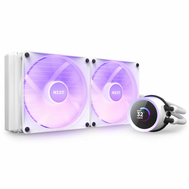 AIO Liquid Cooler NZXT Kraken 280 RGB White, LCD Display 