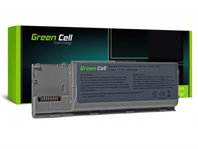 Батерия  за лаптоп GREEN CELL, Dell Latitude D620/630, 11.1V, 4400mAh 