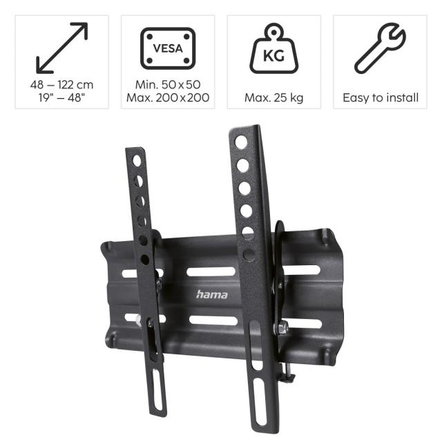 Hama TV Wall Bracket, Tilting, 122 cm (48"), 220806 