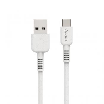 Кабел за зареждане HAMA "Eco", USB-A - USB-C, 1 м, 187281