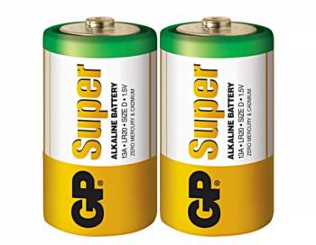 GP Alkaline battery SUPER LR20 / 2 pcs. pack shrink / 1.5V GP