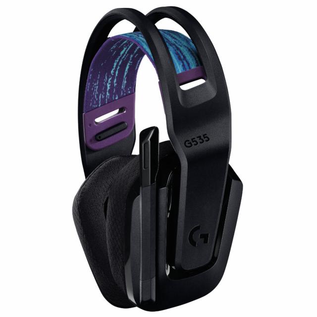 Геймърски безжични слушалки Logitech G535 Lightspeed Wireless, Микрофон, Черни 